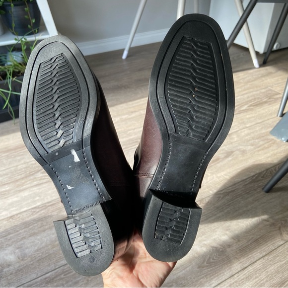 Aqua College Brown Leather Fleece Lining Riding Boots - Picture 9 of 13